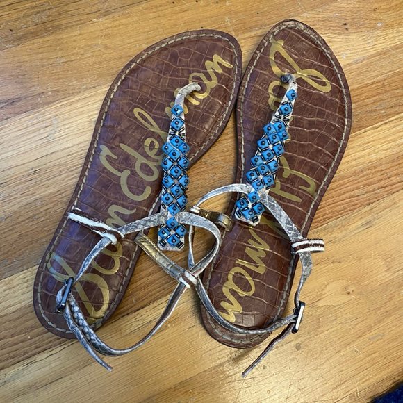 Sam Edelman Gigi Multi-Pattern Sandal - Picture 1 of 7